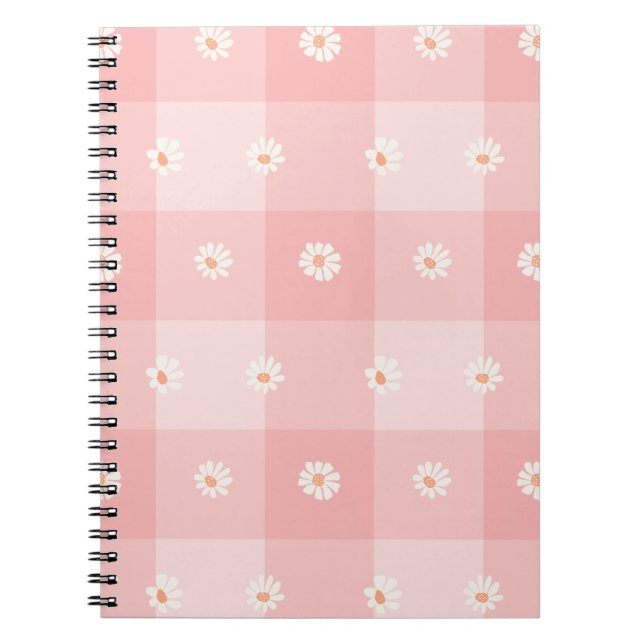 Cuaderno Cuadro de margarita melocotón (Frente)