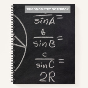 CUADERNO CUADRO DE NOTAS DEL PORTAPAPELES DE TRIGONOMETRÍA 