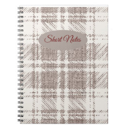 Cuaderno Cuadro marrón: Notas cortas