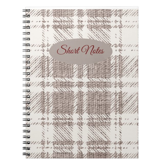 Cuaderno Cuadro marrón: Notas cortas (Frente)