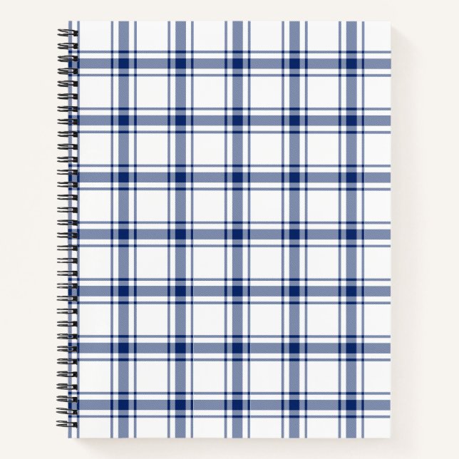 Cuaderno Cuadro náutico azul y blanco (Anverso)
