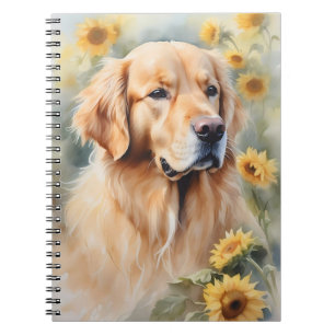 Cuaderno Cuadros acuáticos de recuperación de oro y girasol