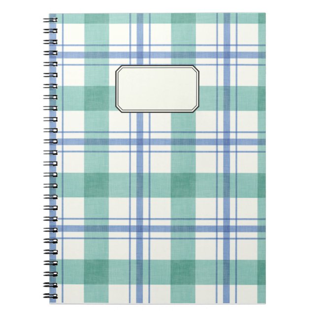 Cuaderno cuadros azules y verdes (Frente)