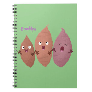 Cuaderno Cuadros cantando batatas personalizado verduras