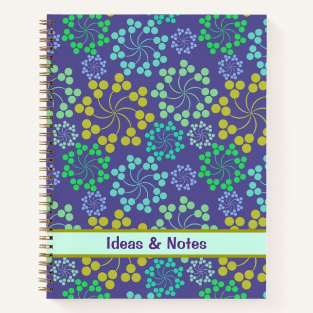 Cuaderno Cuadros de formas circulares abstractas (Anverso)