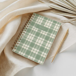 Cuaderno Cuadros de Gingham Verde Aguada Orgánica