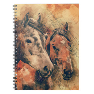 Cuaderno Cuadros de pintura artística de caballos decorativ