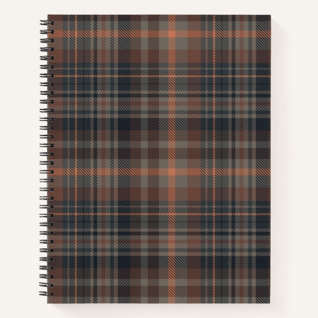 Cuaderno Cuadros Escoceses Bosque Tierra Oscura   (Anverso)