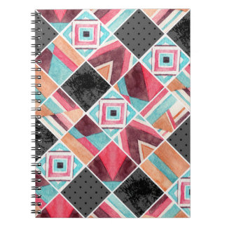 Cuaderno Cuadros geométricos, acuarela