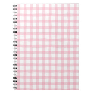 Cuaderno Cuadros Rosa Pastel – Estética Suave Sin Costuras