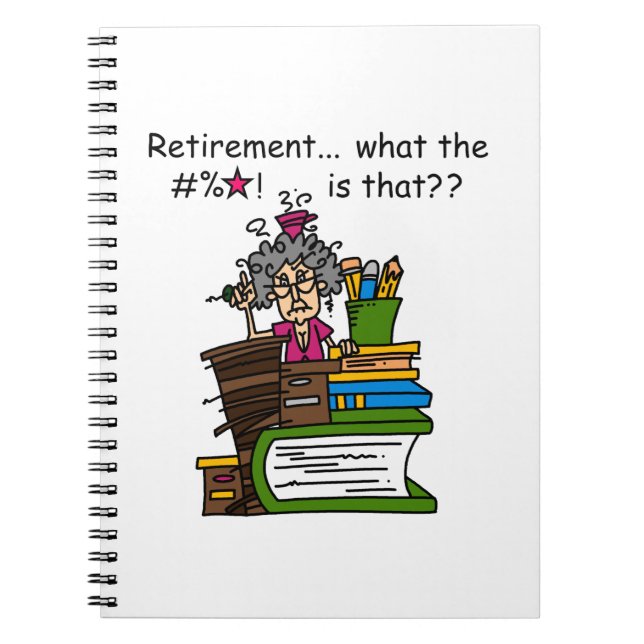 Cuaderno Cuál es humor del retiro (Frente)