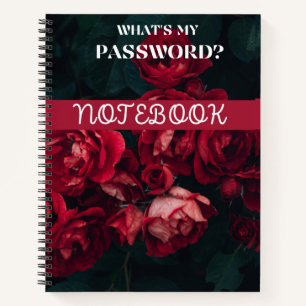 Cuaderno ¿Cuál es mi contraseña?  Portátil de 8,5" x 11