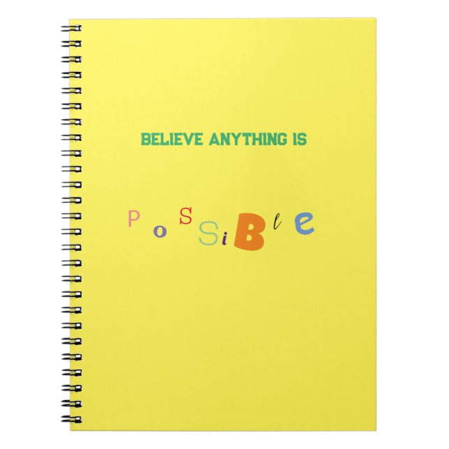 Cuaderno Cualquier cosa es posible para el bloc de notas (Frente)