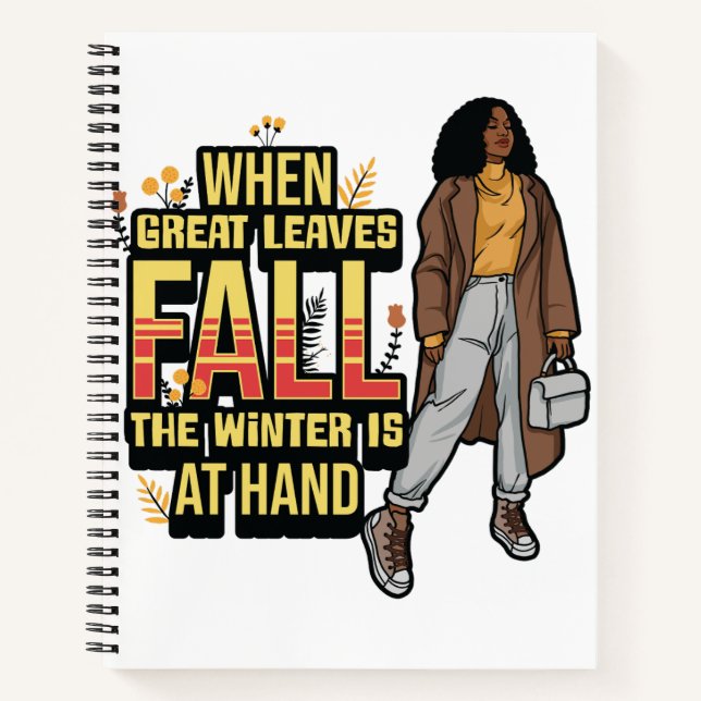 Cuaderno Cuando Caen Las Grandes Hojas El Invierno Está A L (Anverso)