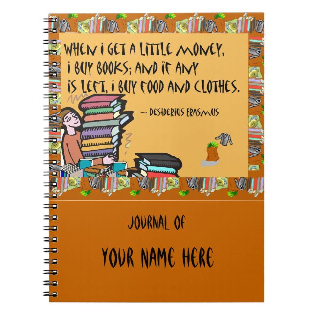 Cuaderno Cuando consigo un poco de dinero compro libros en  (Frente)