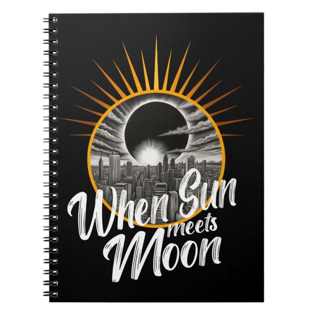 Cuaderno Cuando el sol se encuentra con la luna, eclipse so (Frente)
