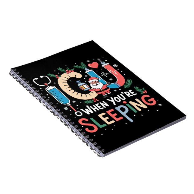 Cuaderno Cuando estás durmiendo divertida enfermera de UCI  (Lado Derecho)