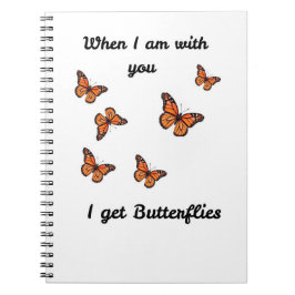 Cuaderno Cuando estoy contigo me da mariposas en el estómag