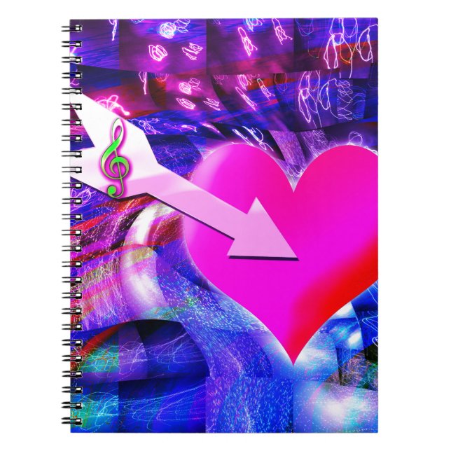 Cuaderno Cuando la flecha musical apunta al corazón (Frente)