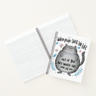 Cuaderno Cuando la gente es molesta Regalo divertido para a