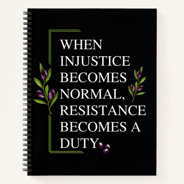 CUADERNO CUANDO LA INJUSTICIA SE HACE NORMAL, LA RESISTENCI (Anverso)