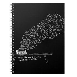 Cuaderno Cuando la Musa Finalmente Consigue Su Café