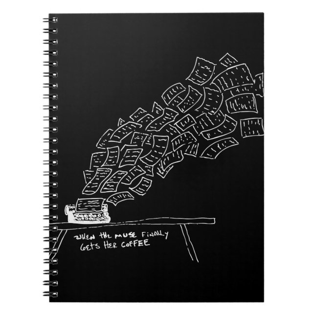 Cuaderno Cuando la Musa Finalmente Consigue Su Café (Frente)