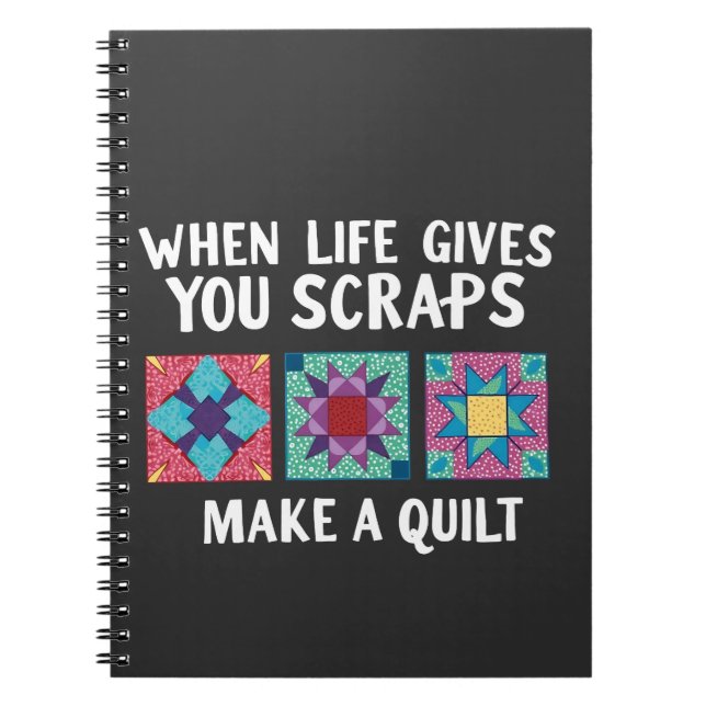 Cuaderno Cuando la vida le da sobras hacer un tejido Knitte (Frente)