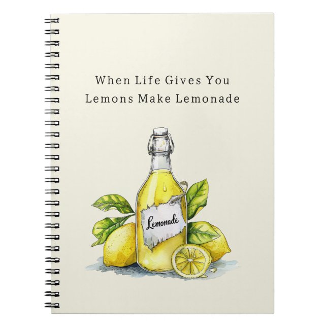 Cuaderno Cuando la Vida te Da Limones Hacer Limonada (Frente)