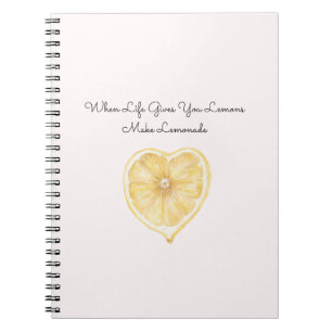 Cuaderno Cuando la Vida te Da Limones, Haz Limonada Corazón