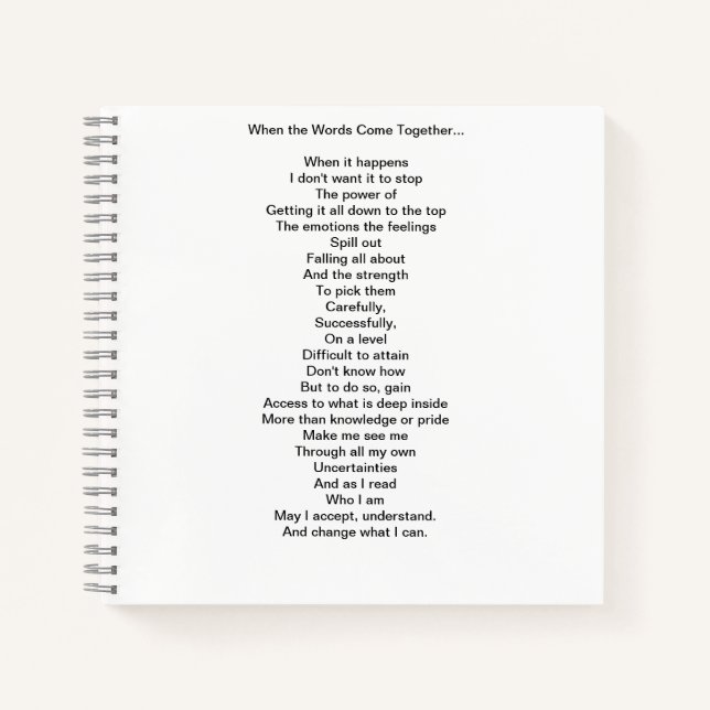 Cuaderno Cuando las palabras se juntan - Journal (Anverso)