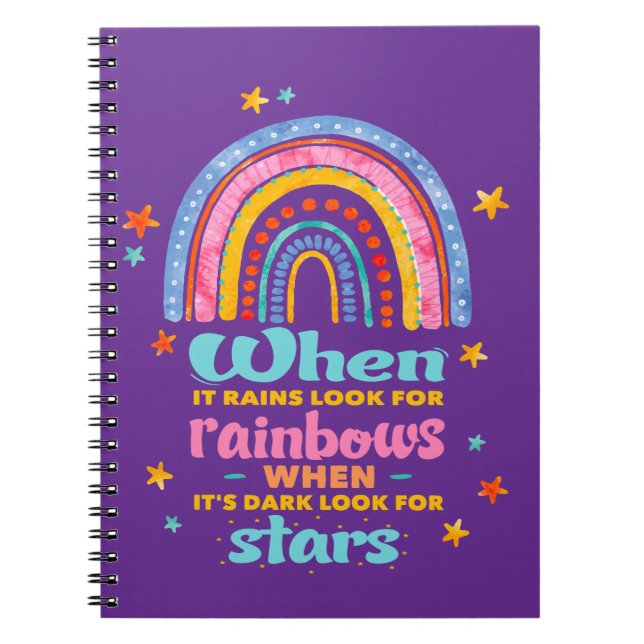 Cuaderno Cuando llueve, busca arcos de lluvia (Frente)