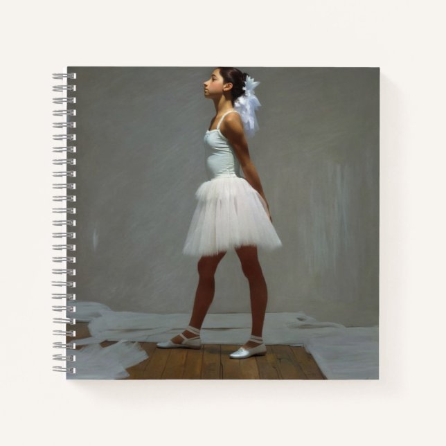 Cuaderno cuandrado con dibujos de bailarinas (Anverso)