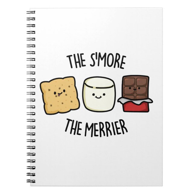Cuaderno Cuanto Más Smore Más Feliz Juego de Palabras Diver (Frente)