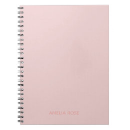 Cuaderno Cuartzo Rosa Personalizado Sencillo sobre Rosa