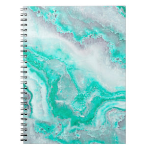 Cuaderno Cuarzo blanco del mineral de la ágata de la piedra