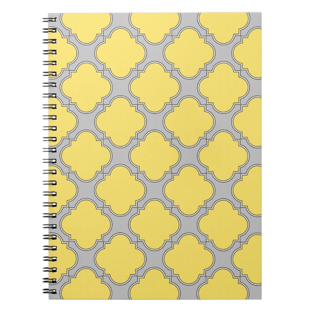 Cuaderno Cuatrefoil amarillo y gris (Frente)