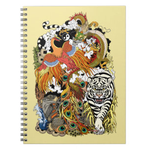 Cuaderno cuatro animales celestiales