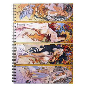Cuaderno Cuatro estaciones de Alfonso Mucha 1895
