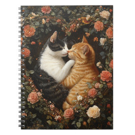 CUADERNO CUATRO GATOS EN EL CORAZÓN FLORAL