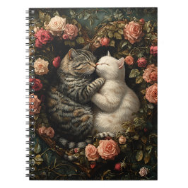 CUADERNO CUATRO GATOS EN EL CORAZÓN FLORAL