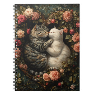 CUADERNO CUATRO GATOS EN EL CORAZÓN FLORAL