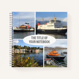 Cuaderno Cuatro imágenes de barcos y paisajes escoceses