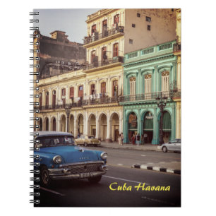 Cuaderno Cuba La Habana Antiguo Coche Clásico Paisaje Urban