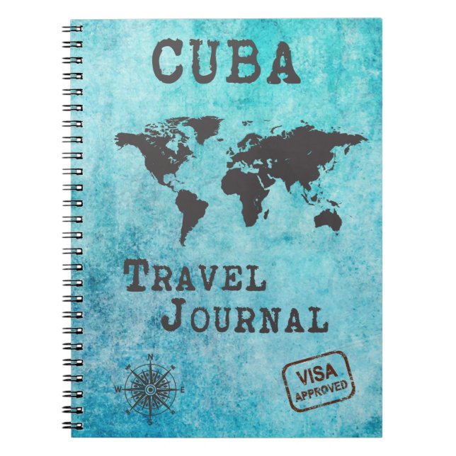 Cuaderno Cuba Viaje diario de vacaciones planificador (Frente)