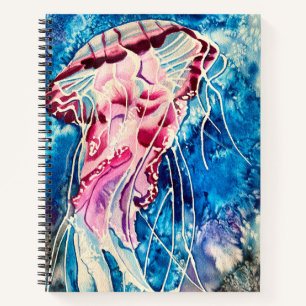 Cuaderno Cubierta acuática de gelatina arte oceánico