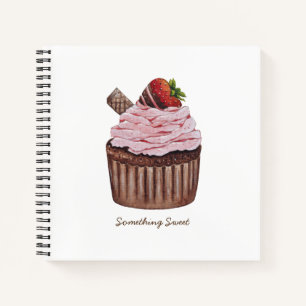 Cuaderno Cubierta Cubierta De Fresa Cubierta En Acuarela