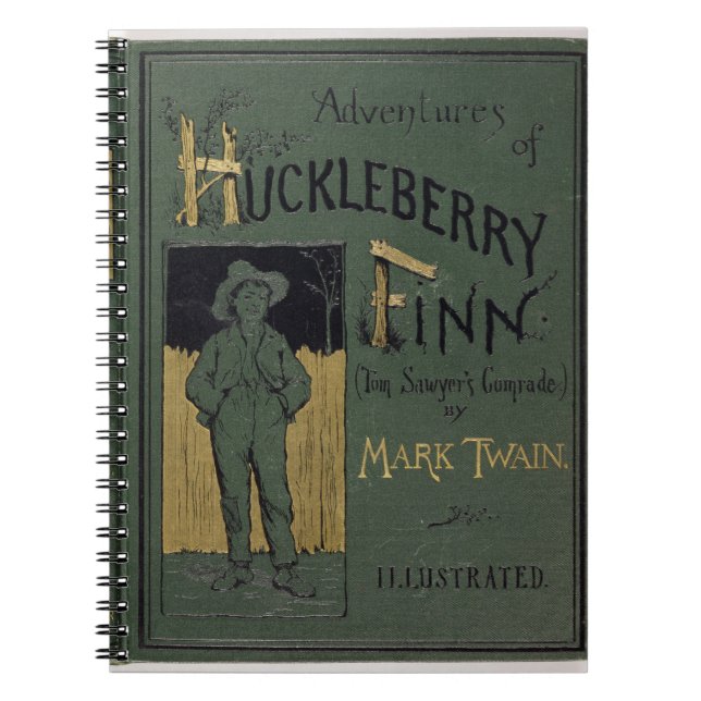 Cuaderno Cubierta de "aventuras de Huckleberry Finn" por la (Frente)