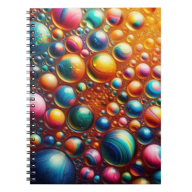 Cuaderno Cubierta de burbujas de color (Frente)