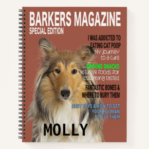 Cuaderno Cubierta de Collie Parody Magazine